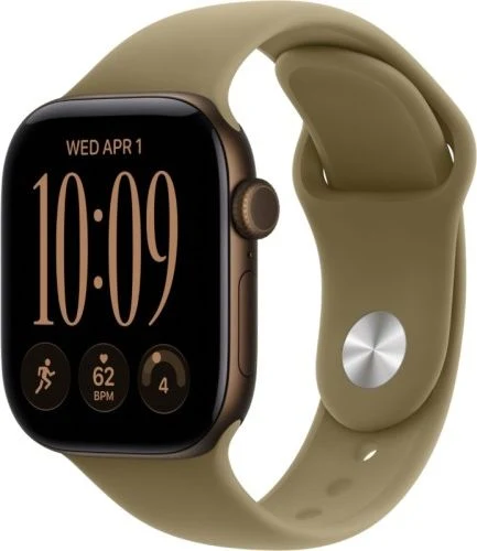 Часы Apple Watch Series 12, 46мм, GPS, Dark Bronze Aluminum, Olive Sport Band, S/M Dark Bronze