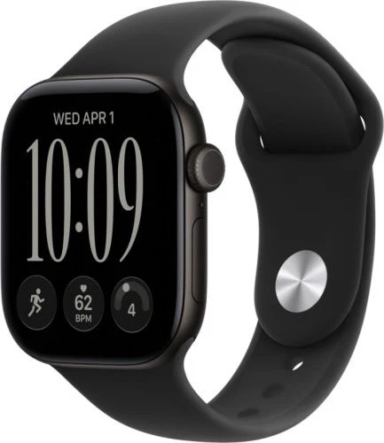 Apple Часы Apple Watch Series 12, 46мм, GPS, Black Aluminum, Black Sport Band, M/L Black
