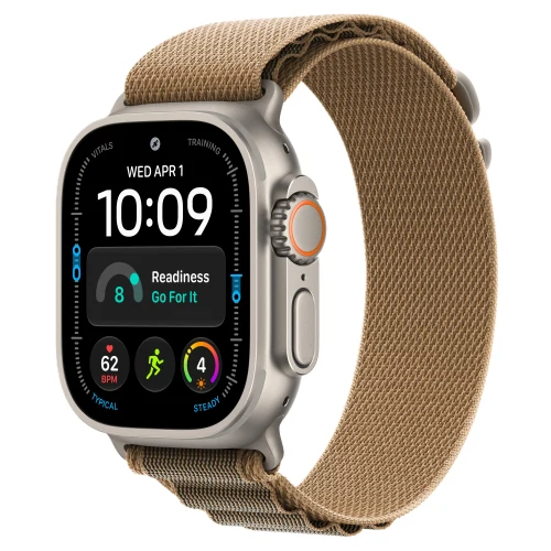 Apple Часы Apple Watch Ultra 4, 49 мм, Natural Titanium, Desert Alpine Loop M Natural Titanium