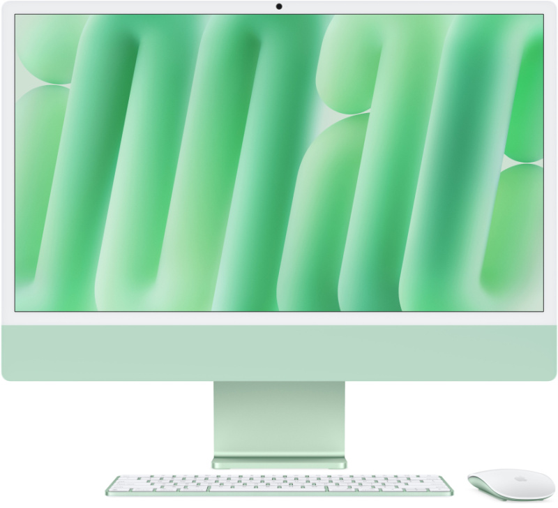 Apple Моноблок Apple iMac 24" Retina 4,5K (M4 10C CPU, 10C GPU, 2024), 16 ГБ, 512 ГБ SSD, Green. Green
